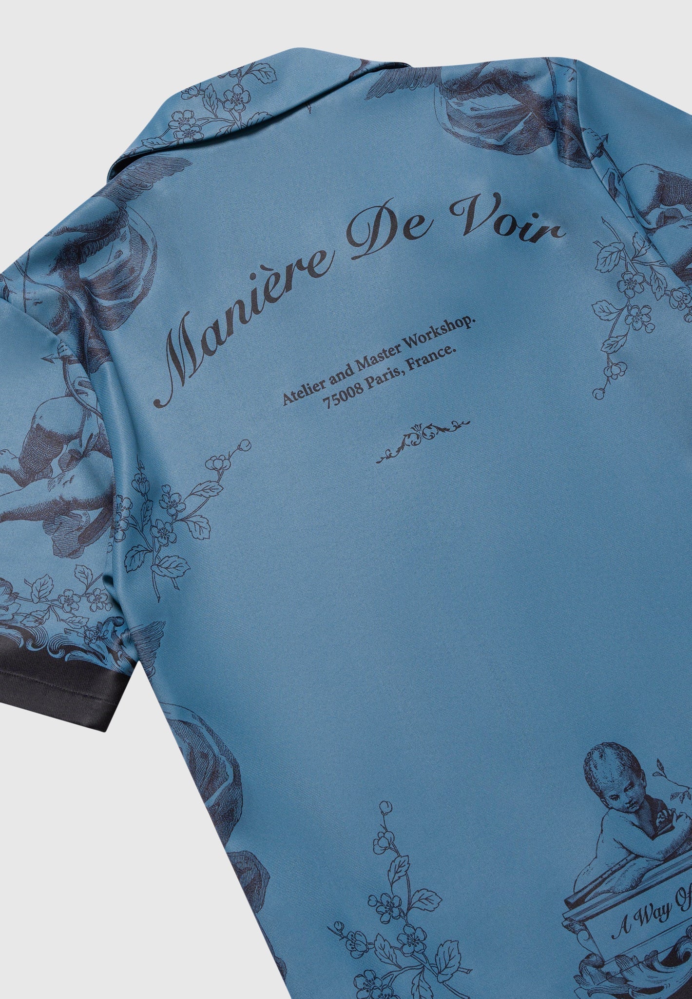 Signature Baroque Resort Shirt - Blue/Black